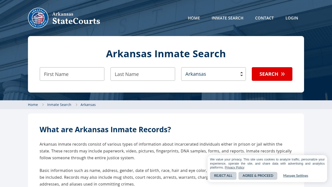 Arkansas Inmate Search, Prison and Jail Information - StateCourts